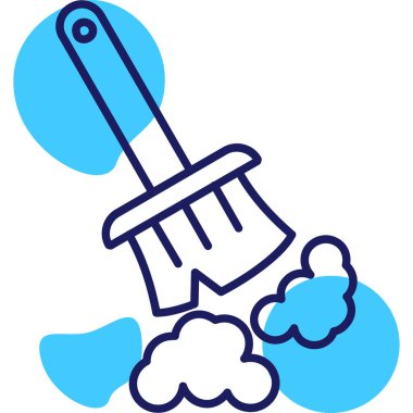 Süpürge. Web simgesi basit illüstrasyon