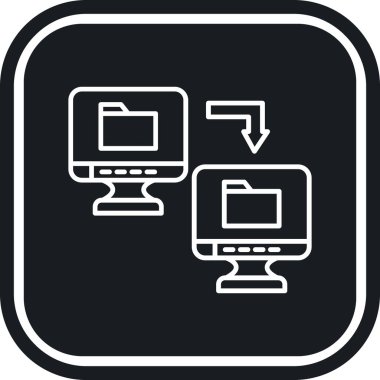 bilgisayar ve web simgesi, vektör illüstrasyonu