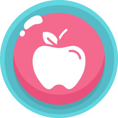 elma meyve ikonu vektör illüstrasyonu