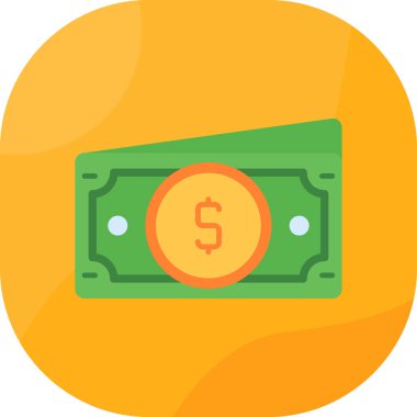 nakit dolar para birimi simgesi düz stil