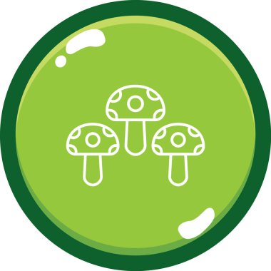 Moda biçimi arka planında mantar simgesi