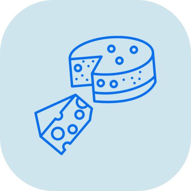 Mavi peynir simgesi, anahat stili