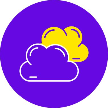 Bulut. Web simgesi basit illüstrasyon