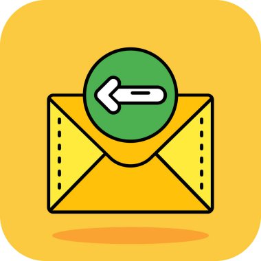 E- posta simgesi, vektör illüstrasyonlu zarf