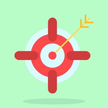 Okçuluk hedef vektör simgesi