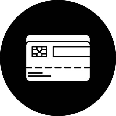 Kredi kartı ikonu. vektör illüstrasyonu