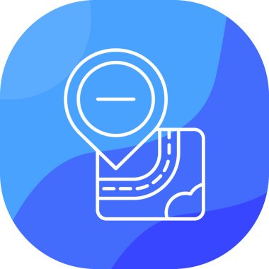 Harita. Web simgesi basit illüstrasyon