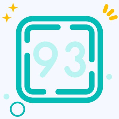 9 numaralı simge tasarım vektörü