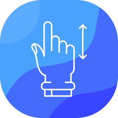 El ele tutuşan parmak simgesi - taslak biçimi