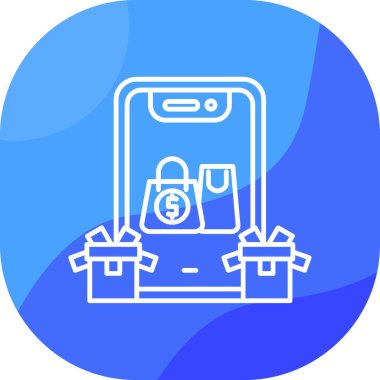 para çantası ikon vektör illüstrasyonu