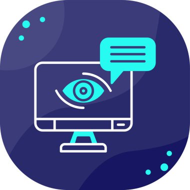 Bilgisayar gözü simgesi - ana hatlar biçimi