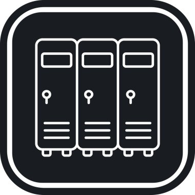 sunucu vektörü düz simgesi