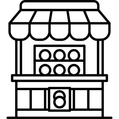 Bina. Web simgesi basit illüstrasyon