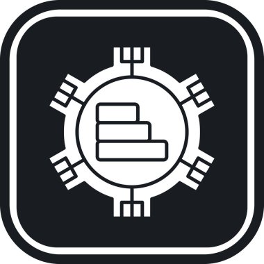 Bir çip simgesinin vektör çizimi