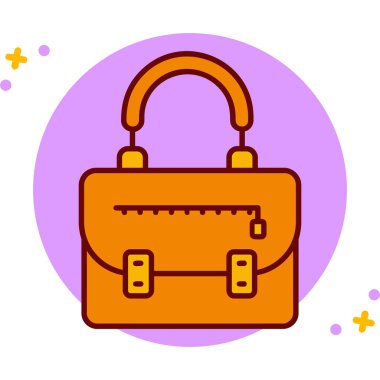 el çantası simgesi vektör illüstrasyonu