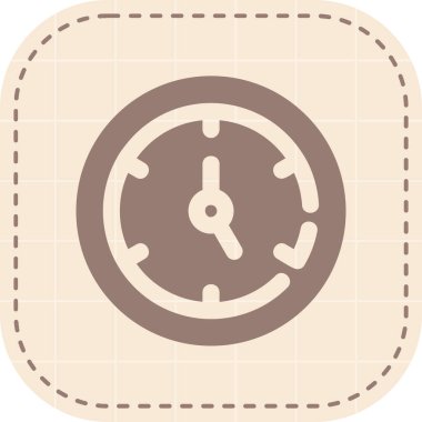 Saat simgesi vektör illüstrasyonu