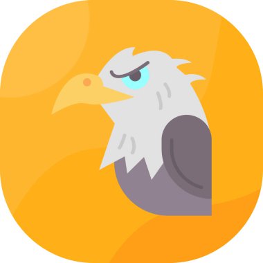 Kartal düz simgesi, vektör illüstrasyonu