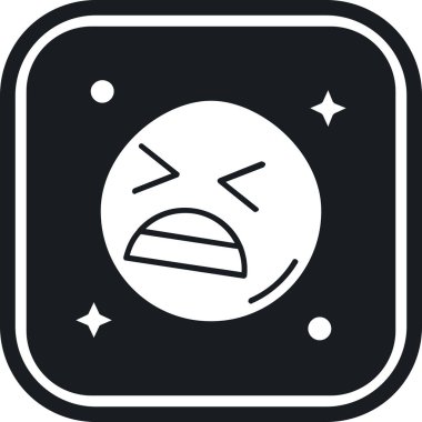 Moda Biçimli Uzaylı Simgesi İzole Arkaplan