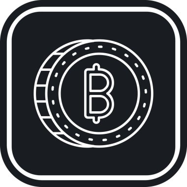 bitcoin. Web simgesi basit illüstrasyon