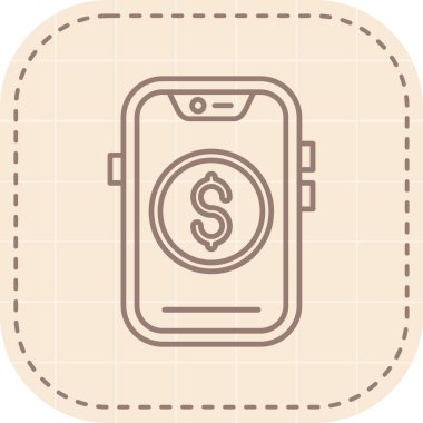 vektör çizim tasarım cep telefonu simgesinin