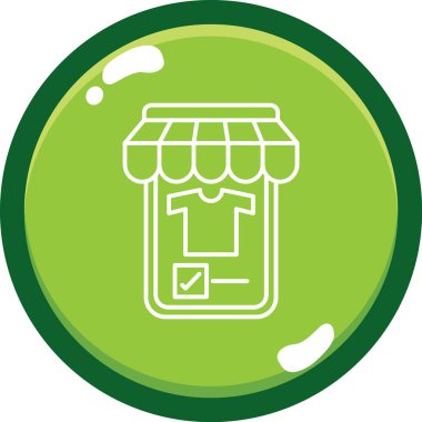 Alışveriş. Web simgesi basit illüstrasyon