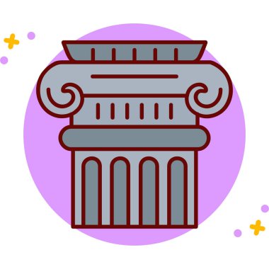 sütun sütun simgesi. outline sütun sütun vektör rengi düz izole