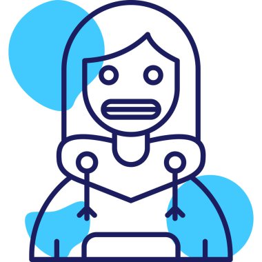 Ağlayan adam ikonu. Ağlayan kadın vektör illüstrasyonu