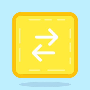 Yön ok ikonu vektör illüstrasyonu