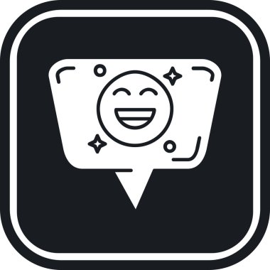 Gülümseyen mutlu bir yüzün vektör çizimi