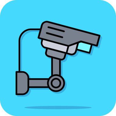 security camera icon flat isolated vector