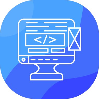 Kodlama programlama geliştirme ikonu