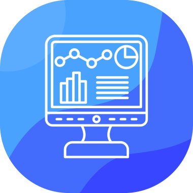 Analizler. Web simgesi basit illüstrasyon