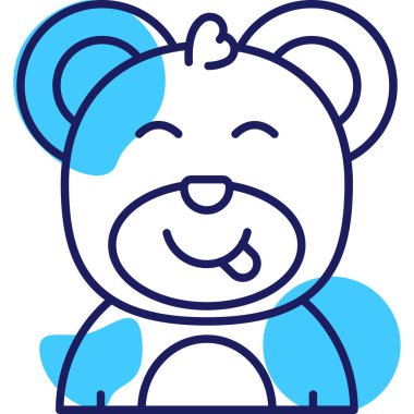 panda simgesi tasarımı, vektör illüstrasyonu