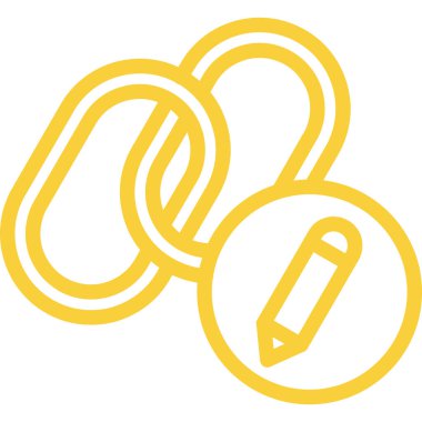 Bir zincir simgesinin vektör illüstrasyonu