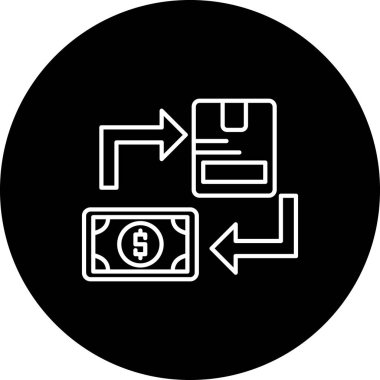 Dolar. Web simgesi basit illüstrasyon