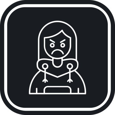 kızgın kişi simgesi vektörü beyaz arkaplanda izole edildi