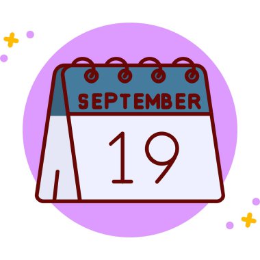 Takvim simgesi tasarımı, vektör illüstrasyonu