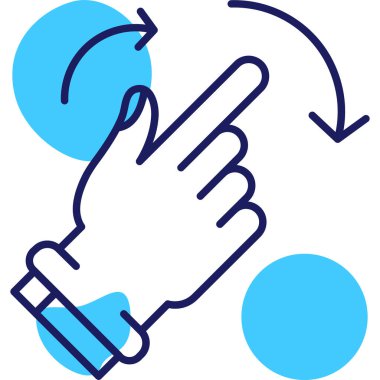 Sol parmağı sağ parmağı gösteren bir el.