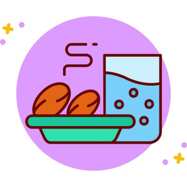 Kahve Fasulyesi simgesi, vektör illüstrasyonu