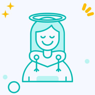 Sihirli değneği olan kadın, vektör çizimi