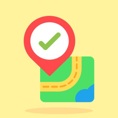 Düz stil PIN simgesini göster