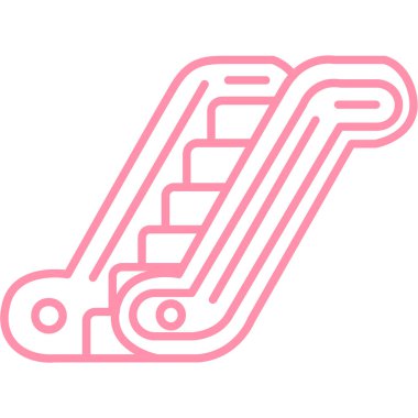 yürüyen merdiven ikonu vektör illüstrasyonu