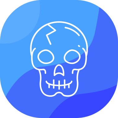 Cadılar Bayramı kafatası. Basit tasarım