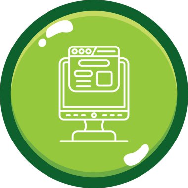 tarayıcı simgesi, vektör illüstrasyonu