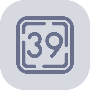 3 numaralı simge beyaz arkaplanda izole edildi