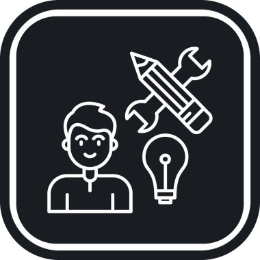 Web, vektör illüstrasyonu için yaratıcı simge