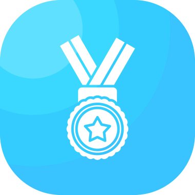 Rozet madalyası simgesi düz