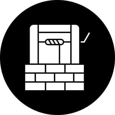 Bir tuğla simgesinin vektör illüstrasyonu