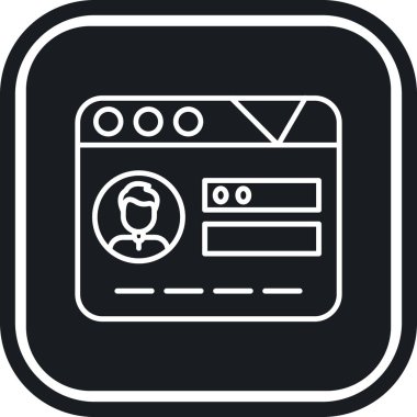 Web ve mobil vektör çizgisi simgesi