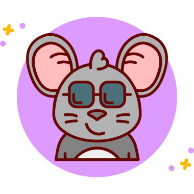 şirin fare çizgi film ikonu vektör illüstrasyon grafik tasarımı